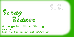 virag widmer business card